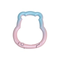 Mousqueton en forme d'ours à dégradé rose et bleu pour sacs et accessoires mode - Pikkabala / Émeraude et Rose