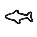 Mousqueton noir en forme de requin en alliage pour création de bijoux DIY - Requin / Noir