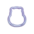 Mousqueton tête d'ours violet pailleté pour porte-clés et accessoires de sac DIY - Pikkabala / Miroitant Violet Foncé
