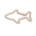 Porte-clés requin en alliage beige pour la création de bijoux et accessoires DIY - Requin / Couleur Thé au Lait