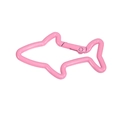 Mousqueton rose en forme de requin en alliage métallique pour porte-clés DIY - Requin / Rose Clair