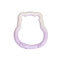 Mousqueton ours avec dégradé nacré violet et crème pour bijoux et sacs - Pikkabala / Bicolore Blanc et Violet