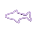 Porte-clés en alliage en forme de requin violet lavande avec fermoir à ressort - Requin / Mauve Clair