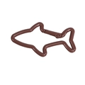 Mousqueton en forme de poisson marron avec fermoir à ressort pour porte-clés et sacs - Requin / Café Foncé