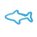 Mousqueton en alliage bleu en forme de requin avec fermoir à ressort pour porte-clés - Requin / Bleu foncé