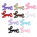 Set di ciondoli LOVE a cuore in acrilico in 10 colori assortiti per fai-da-te e portachiavi - Laccato - Colore Casuale