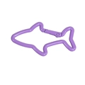 Mousqueton en alliage en forme de poisson, violet clair mat, pour porte-clés DIY - Requin / Violet Moyen