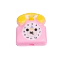 Pink acrylic cartoon phone bead with bear dial pattern for DIY jewelry making - Telephone / Pink