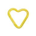 Mosquetón de aluminio amarillo en forma de corazón con cierre de resorte para llaveros - Corazón Galvanizado UV / Amarillo