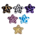 Perles en acrylique en forme d'étoile avec motif léopard pour bijoux DIY - Étoile / Couleur Aléatoire