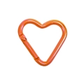 Mosquetón naranja de aluminio con forma de corazón para llaveros y adornos de bolso - Corazón Galvanizado UV / Naranja
