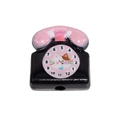 Retro acrylic telephone bead in black and pink with cat dial for DIY jewelry making - Telephone / Black