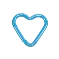 Mosquetón azul iridiscente en forma de corazón con resorte para llaveros y accesorios - Corazón Galvanizado UV / Azul