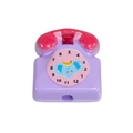 Purple and pink acrylic vintage phone bead with elephant dial pattern for DIY jewelry - Telephone / Purple