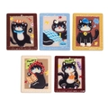 Set di cinque graziosi ciondoli gatto nero in acrilico per collane fai-da-te - Stile Casuale (Cornice Gatto)