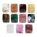 Square faux marble large hole beads in 11 colors for DIY jewelry and phone chain making - Large Square (20251110)