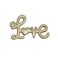 Ciondolo Love oro opaco con cuore per portachiavi fai-da-te e creazione di gioielli - Verniciato - Argento