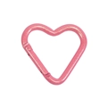 Mosquetón de corazón rosa brillante para llaveros y accesorios de bolsos - Corazón Centelleante / Melocotón