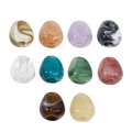 DIY large hole resin beads with marble pattern in ten assorted colors for jewelry making - Teardrop Shape (20251110)
