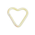 Mosquetón en forma de corazón con acabado perlado irisado para llaveros - Corazón Galvanizado UV / Beige