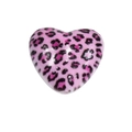 Pink leopard print heart acrylic bead for DIY jewelry and phone chain accessory - Heart / Pink