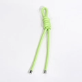 Accessoire porte-clés en cuir tressé vert fluo avec embouts métalliques argentés - Vert Lait
