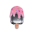 Roze en zilveren acryl ijsje hanger voor DIY sieraden en mobiele telefoonbedeltjes - Metalen IJsje - Felroze
