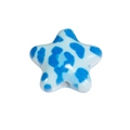 Perle en acrylique en forme d'étoile bleu clair avec motifs pour création de bijoux DIY - Étoile / Bleu