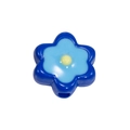 Blauwe acryl bloem kraal met gat voor DIY sieraden maken en voor een sleutelhanger - Gelakt Koningsblauw (Mini Zesbladige Bloem) / Gelakt Koningsblauw
