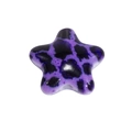 Perle en étoile acrylique à motif léopard violet et noir pour bijoux et bracelets DIY - Étoile / Violet