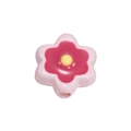 Roze en rode acryl bloemkraal met geel hart voor DIY sieraden en accessoires - Gelakt Lichtroze (Mini Zesbladige Bloem) / Gelakt Roze
