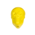 Perlina in acrilico giallo brillante lucido a forma di teschio per gioielli fai da te - Teschio / Vernice a forno / Giallo