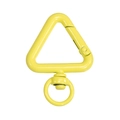 Mosquetón triangular con anillo giratorio en acabado lacado amarillo brillante - Amarillo