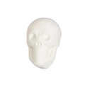 Perla teschio 3D in acrilico bianco con finitura opaca per gioielli fai-da-te - Teschio / Satinato / Bianco
