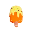 Oranje acryl waterijsje kraal met gele smeltlaag voor het maken van DIY-sieraden en hangers - Gelakt IJsje - Oranje