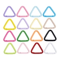 Triangle aluminum carabiner set in 16 assorted macaron colors for keychains and bags - Large - Random Color