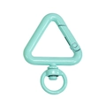 Mint green triangle alloy lobster clasp spring hook with 360-degree rotating ring - Emerald