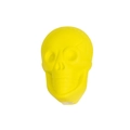 Perlina a teschio giallo vivace in acrilico per gioielli Halloween DIY e decorazioni - Teschio / Satinato / Giallo