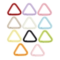 Triangle aluminum alloy carabiner clips in eleven vibrant colors for bags and keychains - Small - Random Color