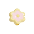DIY acrylic flower bead accessory in soft yellow and pink colors for hair ties - Lacquered - Light Yellow