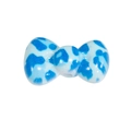 Perle en acrylique en forme de nœud léopard bleu pour bijoux DIY et bracelets - Nœud / Bleu