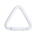 White triangle carabiner hook made of aluminum alloy with spring gate for keychains - Large-White
