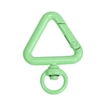 Mint green triangle spring snap hook with rotating ring for keychain accessories - Spring Green