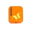 Orange rectangular acrylic Joker bead with hole for DIY jewelry making and keychains - Playing Card / Orange