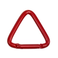 Red triangular aluminum alloy carabiner clip for keychains and outdoor gear - Large - Red