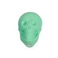 Perlina a teschio 3D verde menta in silicone per creazione di gioielli e fai da te - Teschio / Satinato / Smeraldo