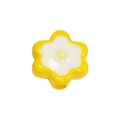 DIY acrylic six-petal flower bead in yellow and white for jewelry and phone charms - Lacquer Deep Yellow