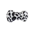 Perle en acrylique en forme de nœud avec motif léopard brillant pour création de bijoux - Nœud / Blanc