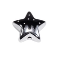 Perle en forme d'étoile avec émail noir et points blancs pour bijoux DIY - Style Étoile avec Émail Égoutté / Noir