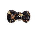 Perle nœud en acrylique à motif léopard pour la création de bijoux DIY élégants - Nœud / Noir